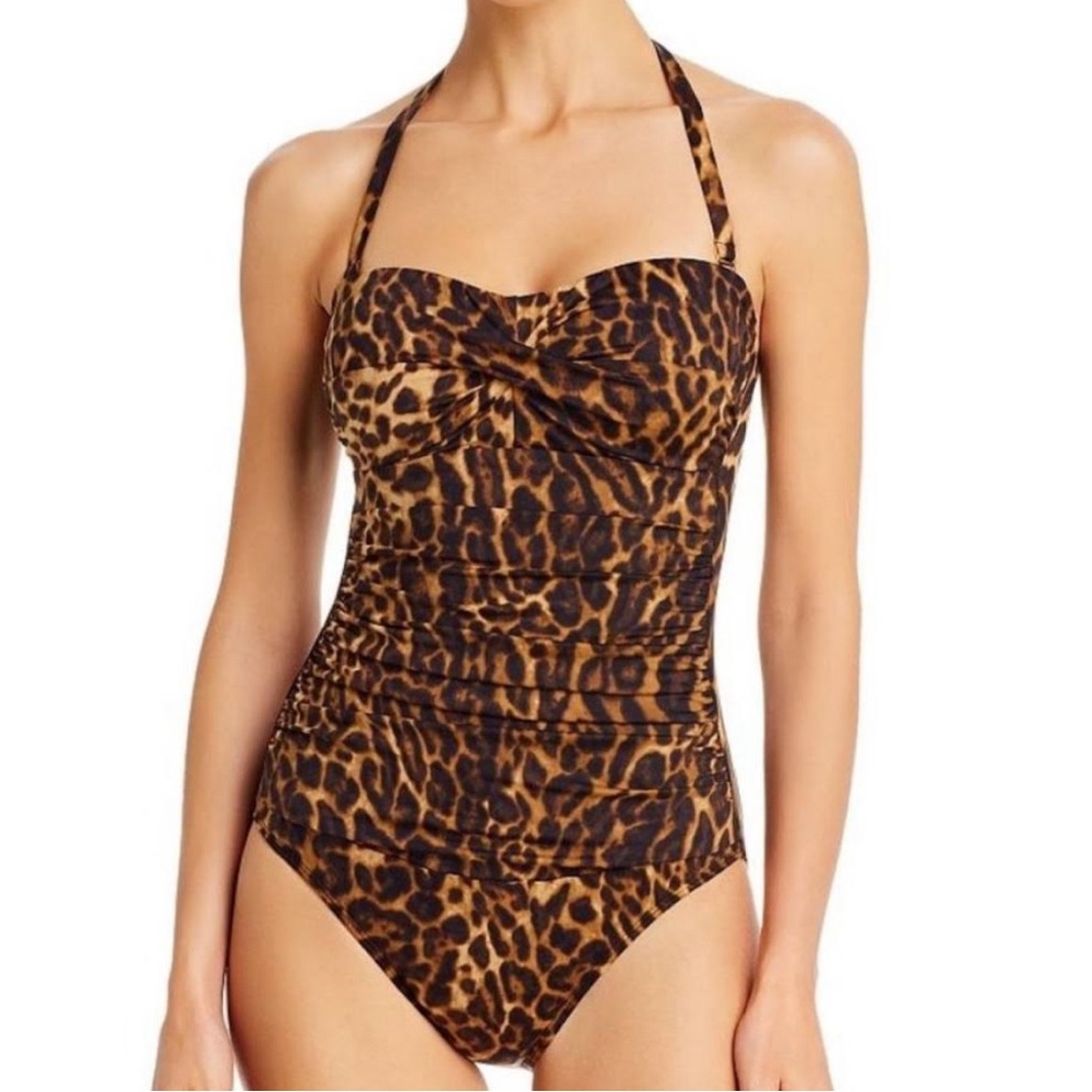Ralph Lauren one piece leopard bathing suit